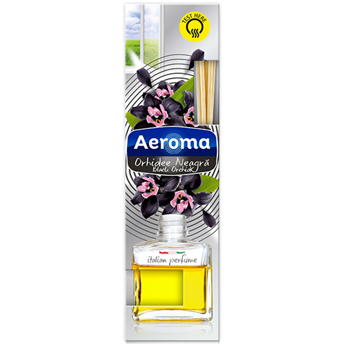 Odorizant Aeroma Home, Aroma de Orhidee Neagra 85ml